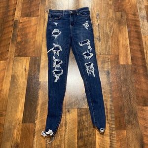 american eagle curvy super high rise jeggings